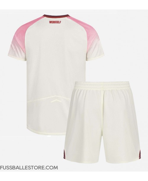 Günstige Bayer Leverkusen Auswärts Trikotsatzt Kinder 2025-26 Kurzarm (+ Kurze Hosen)